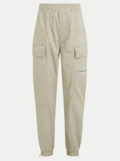 Calvin Klein Jeans Joggery Essential IB0IB02270 Beżowy Regular Fit