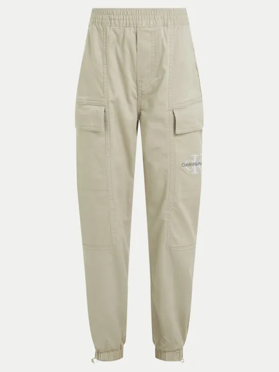Calvin Klein Jeans Joggery Essential IB0IB02270 Beżowy Regular Fit