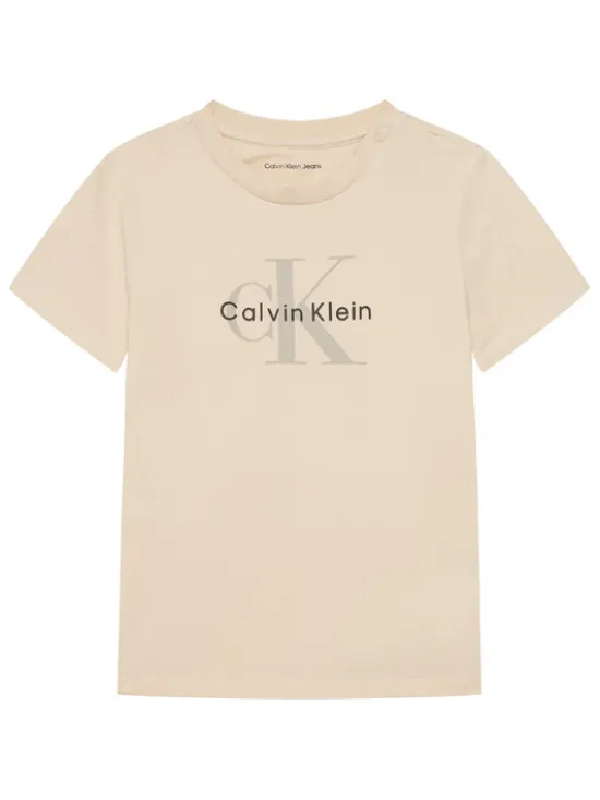 Calvin Klein Jeans Komplet bluza, bluzka i spodnie Monogram IN0IN00336 Beżowy Regular Fit
