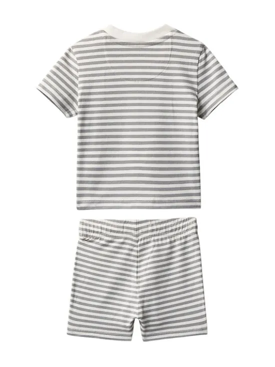 Calvin Klein Jeans Komplet t-shirt i spodenki LVCKSJI12B Szary Regular Fit