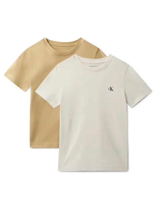 Calvin Klein Jeans Komplet t-shirtów Monologo IB0IB01093 Beżowy Regular Fit