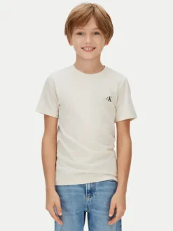 Calvin Klein Jeans Komplet t-shirtów Monologo IB0IB01093 Beżowy Regular Fit