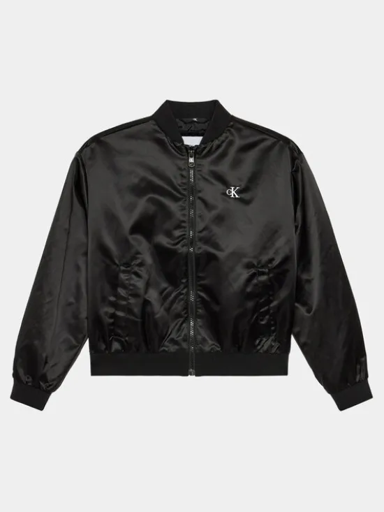 Calvin Klein Jeans Kurtka bomber IB0IB01980 Czarny Regular Fit