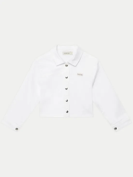 Calvin Klein Jeans Kurtka jeansowa IG0IG02844 Biały Relaxed Fit