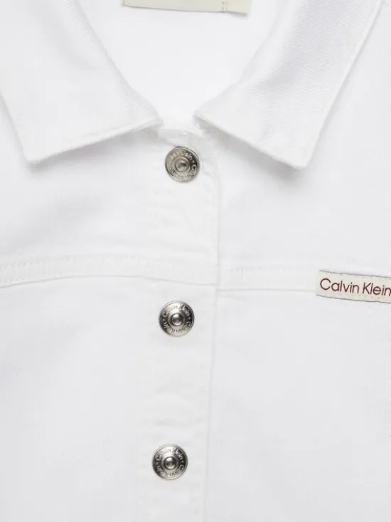 Calvin Klein Jeans Kurtka jeansowa IG0IG02844 Biały Relaxed Fit