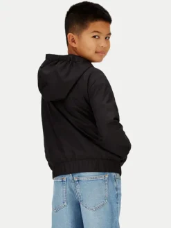 Calvin Klein Jeans Kurtka przejściowa Monologo Essential IB0IB02639 Czarny Regular Fit