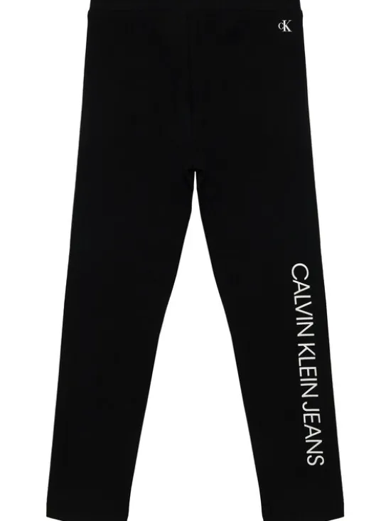 Calvin Klein Jeans Legginsy Logo IG0IG00740 Czarny Slim Fit
