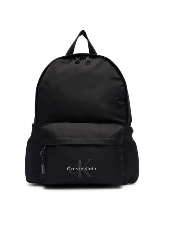 Calvin Klein Jeans Plecak Solid Monologo Backpack IU0IU00731 Czarny