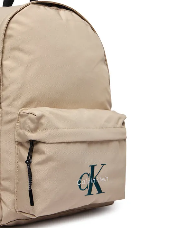 Calvin Klein Jeans Plecak Solid Monologo Backpack IU0IU00731 Beżowy