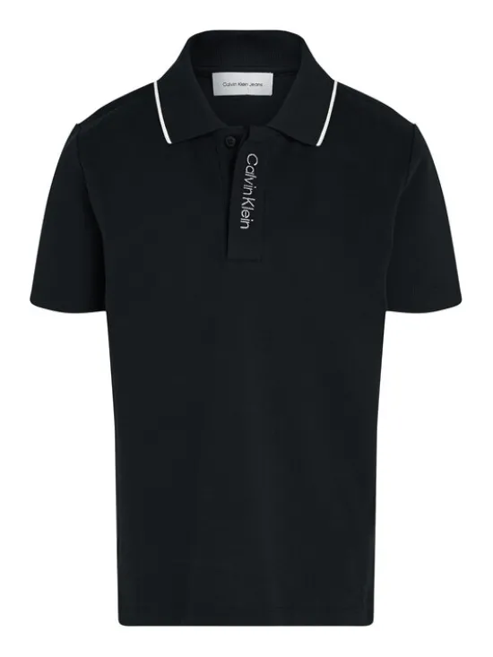 Calvin Klein Jeans Polo Embro Logo IB0IB02370 Czarny Regular Fit