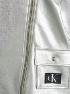 Calvin Klein Jeans Ramoneska Perfecto IG0IG02307 Srebrny Regular Fit