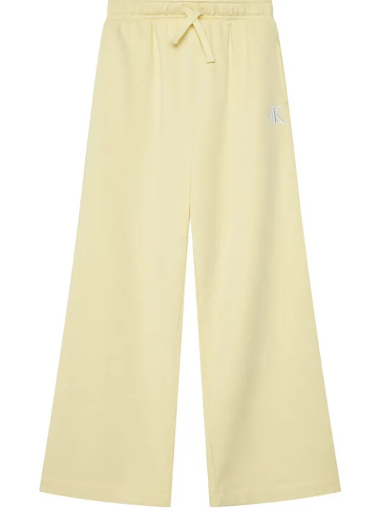 Calvin Klein Jeans Spodnie dresowe LVCKSJC11G Żółty Wide Leg