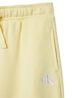 Calvin Klein Jeans Spodnie dresowe LVCKSJC11G Żółty Wide Leg