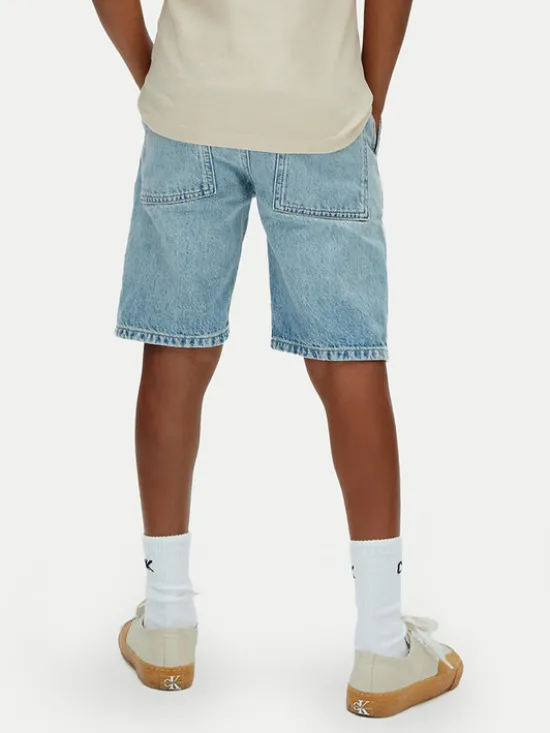 Calvin Klein Jeans Szorty jeansowe Skater LVCKSJC41B Niebieski jasny Relaxed Fit