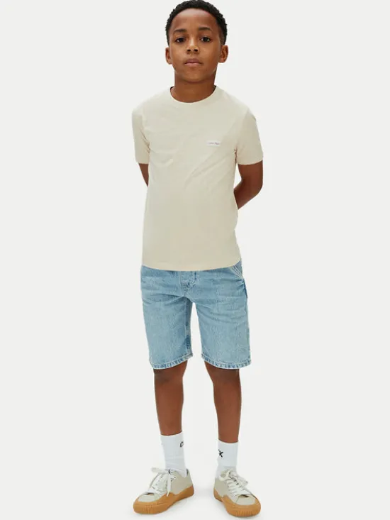 Calvin Klein Jeans Szorty jeansowe Skater LVCKSJC41B Niebieski jasny Relaxed Fit