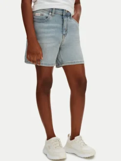 Calvin Klein Jeans Szorty jeansowe LVCKSJC19G Niebieski jasny Regular Fit