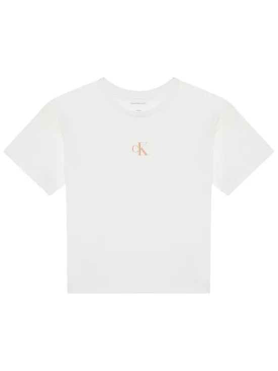 Calvin Klein Jeans T-Shirt IG0IG02136 Biały Boxy Fit