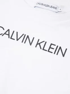 Calvin Klein Jeans T-Shirt Institutional SS IB0IB00347 Biały Regular Fit
