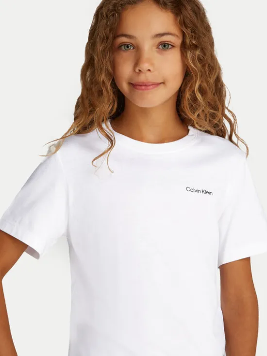 Calvin Klein Jeans T-Shirt IU0IU00683 Biały Regular Fit