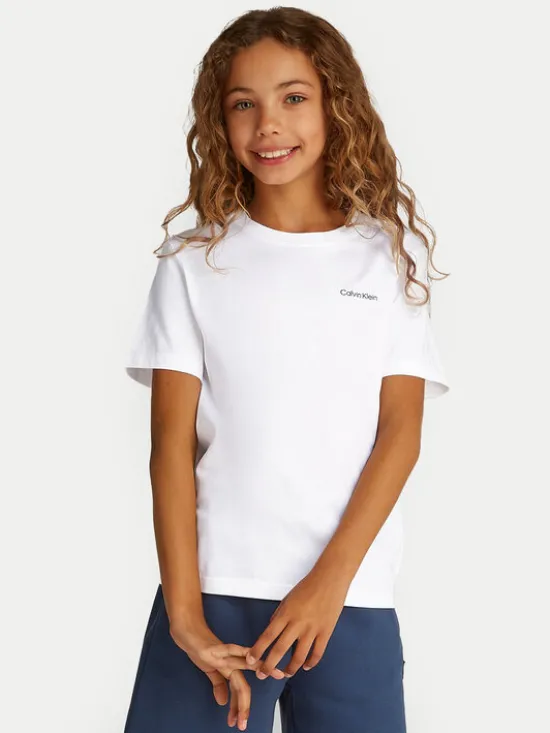 Calvin Klein Jeans T-Shirt IU0IU00683 Biały Regular Fit