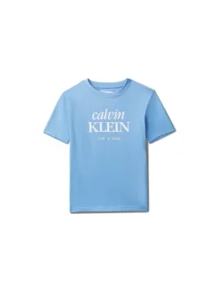 Calvin Klein Jeans T-Shirt LVCKSJA07B Błękitny Regular Fit