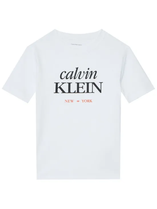 Calvin Klein Jeans T-Shirt LVCKSJA07B Biały Regular Fit
