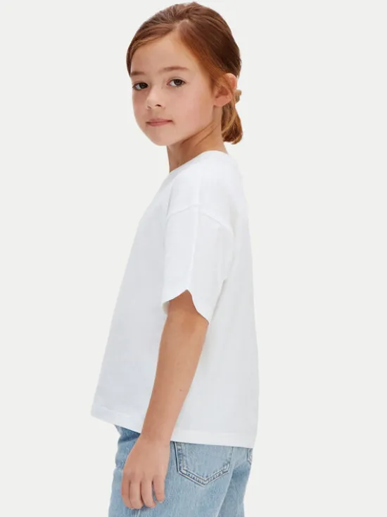 Calvin Klein Jeans T-Shirt LVCKSJA16G Biały Boxy Fit