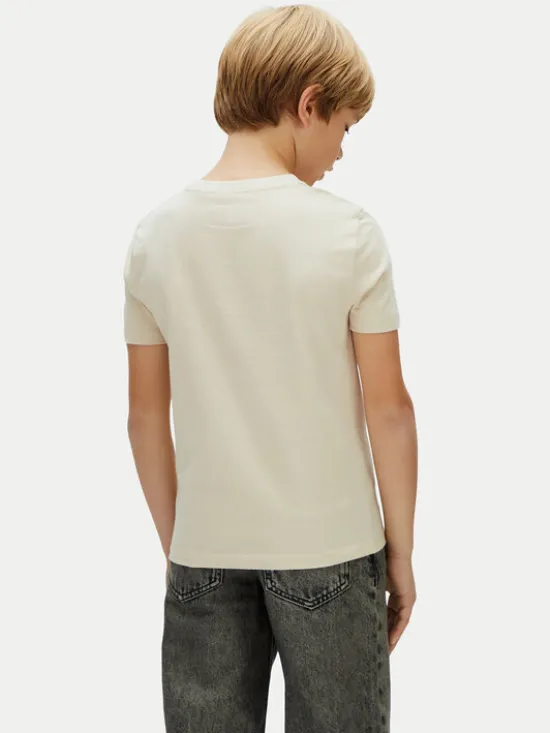 Calvin Klein Jeans T-Shirt LVCKSJA08B Beżowy Regular Fit
