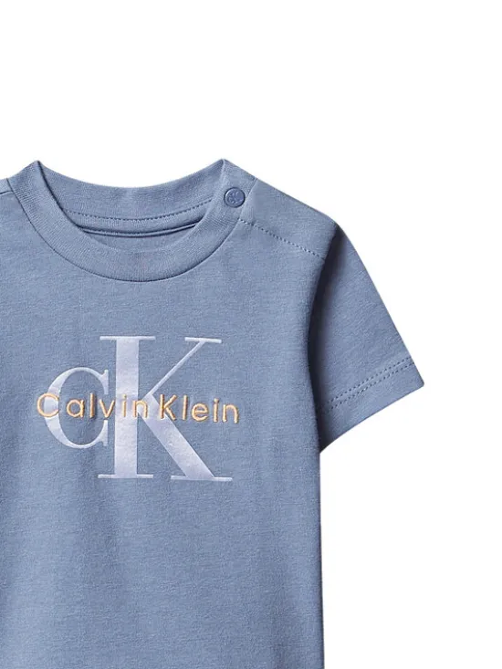Calvin Klein Jeans T-Shirt LVCKSJA48B Niebieski Regular Fit