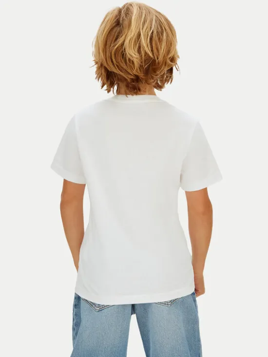 Calvin Klein Jeans T-Shirt Minimal Logo IB0IB02608 Biały Regular Fit