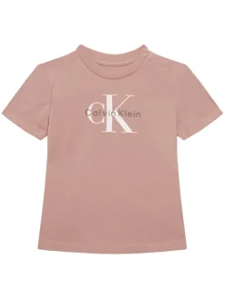 Calvin Klein Jeans T-Shirt Monogram IN0IN00334 Różowy Regular Fit