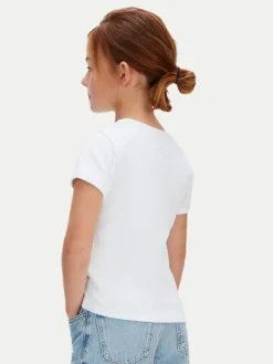 Calvin Klein Jeans T-Shirt Monologo LVCKSJB11G Biały Regular Fit