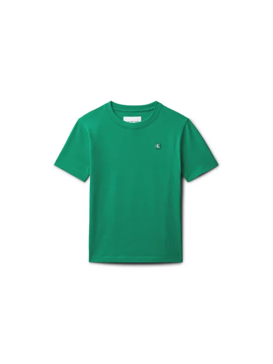 Calvin Klein Jeans T-Shirt Mono Mini Badge LV1CKSJA30 Zielony Regular Fit