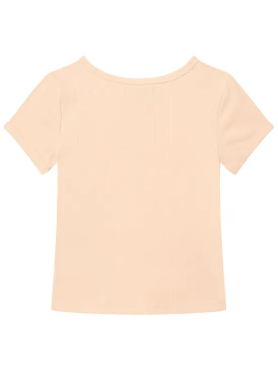 Calvin Klein Jeans T-Shirt Monologo LVCKSJB11G Pomarańczowy jasny Regular Fit