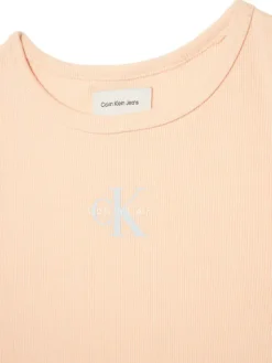 Calvin Klein Jeans T-Shirt Monologo LVCKSJB11G Pomarańczowy jasny Regular Fit