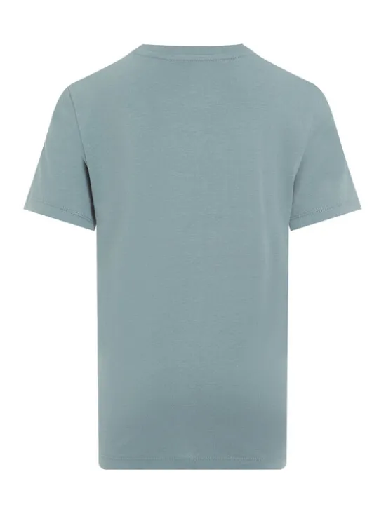 Calvin Klein Jeans T-Shirt Slogan Graphic IB0IB02459 Niebieski Regular Fit