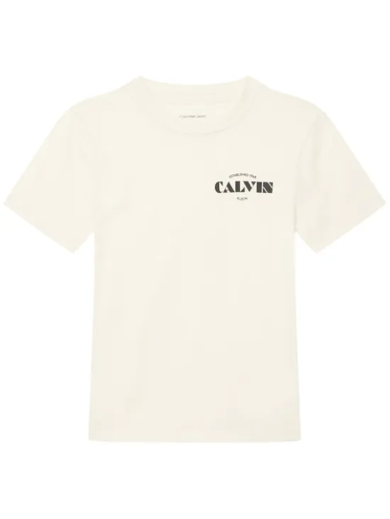 Calvin Klein Jeans T-Shirt Small Chest LVCKTJA40B Biały Regular Fit
