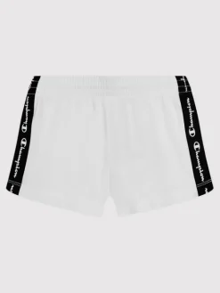 Champion Szorty sportowe 404357 Biały Regular Fit