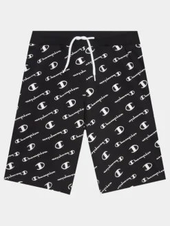 Champion Szorty sportowe 306297 Czarny Regular Fit