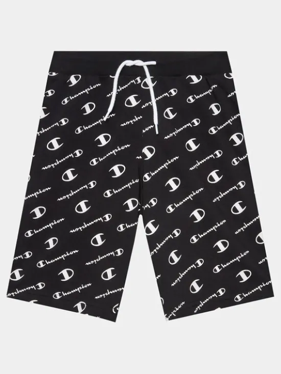 Champion Szorty sportowe 306297 Czarny Regular Fit