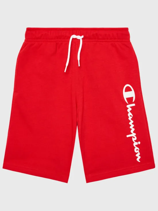 Champion Szorty sportowe 306282 Czerwony Regular Fit