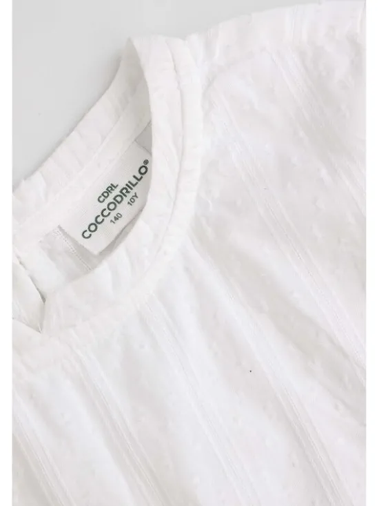 Coccodrillo Bluzka WC5140201FGJ-001 Biały Regular Fit