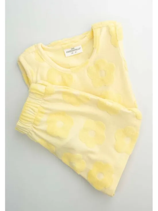 Coccodrillo Komplet t-shirt i spodenki WC6117302TGK-004 Żółty Regular Fit