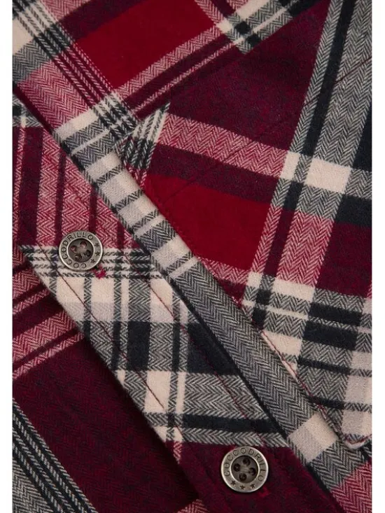 Coccodrillo Koszula WC6136101CHB-017 Bordowy Regular Fit