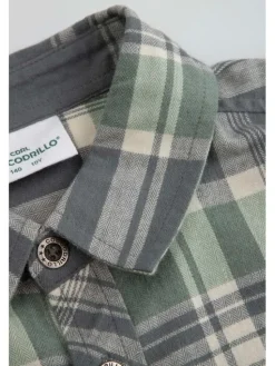 Coccodrillo Koszula WC6136101CHB-011 Zielony Regular Fit