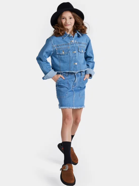Coccodrillo Kurtka jeansowa WC4152301JCG Niebieski Regular Fit