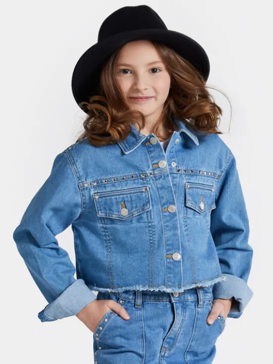 Coccodrillo Kurtka jeansowa WC4152301JCG Niebieski Regular Fit