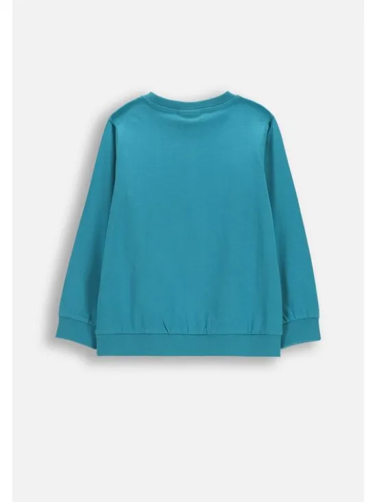 Coccodrillo Longsleeve WC6143104FBK-013 Turkusowy Regular Fit