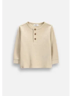 Coccodrillo Longsleeve ZC6143103MBN-002 Beżowy Regular Fit