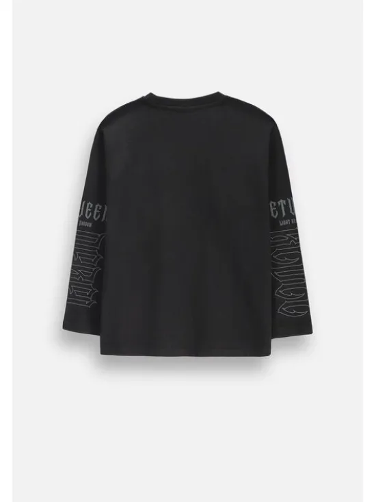 Coccodrillo Longsleeve ZC6143103RBJ-021 Czarny Regular Fit